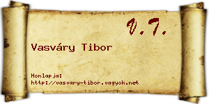 Vasváry Tibor névjegykártya